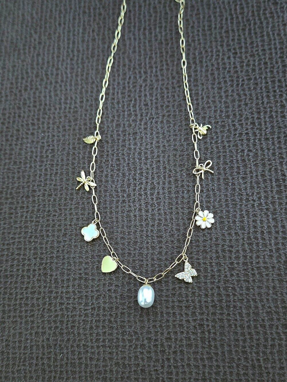 Argento Vivo Dainty Stationary Nine9️⃣ Charm Gold💛 Necklace - NWT